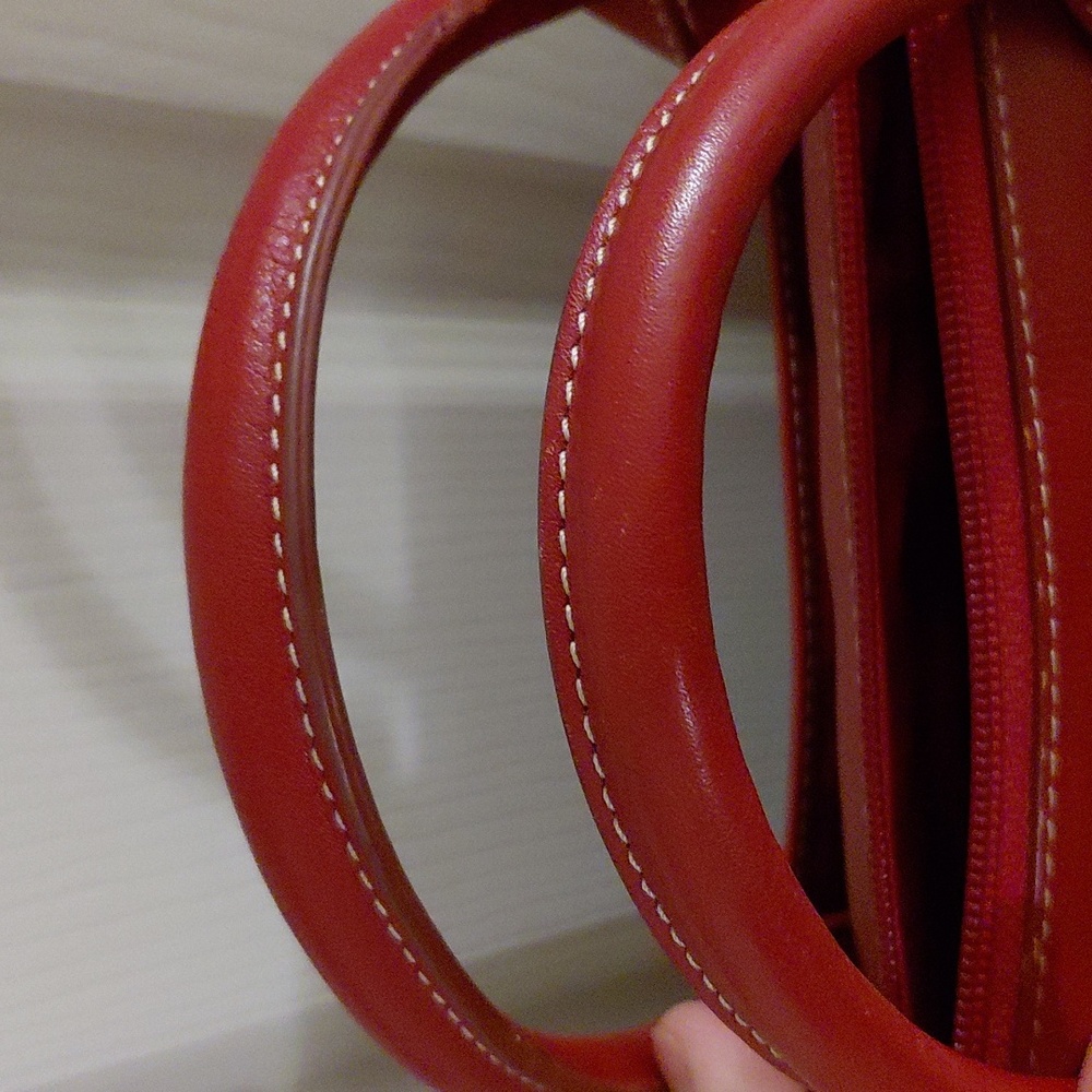 EUC Red Lodis Briefcase, Shoulder Strap & Handles, Pristine, See Note* - Picture 8 of 9